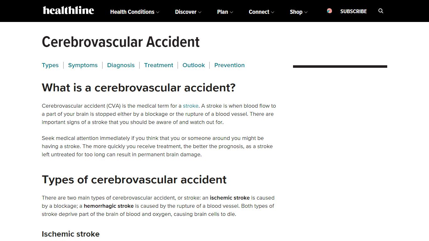 Cerebrovascular Accident: Symptoms, Treatment, and Prevention - Healthline