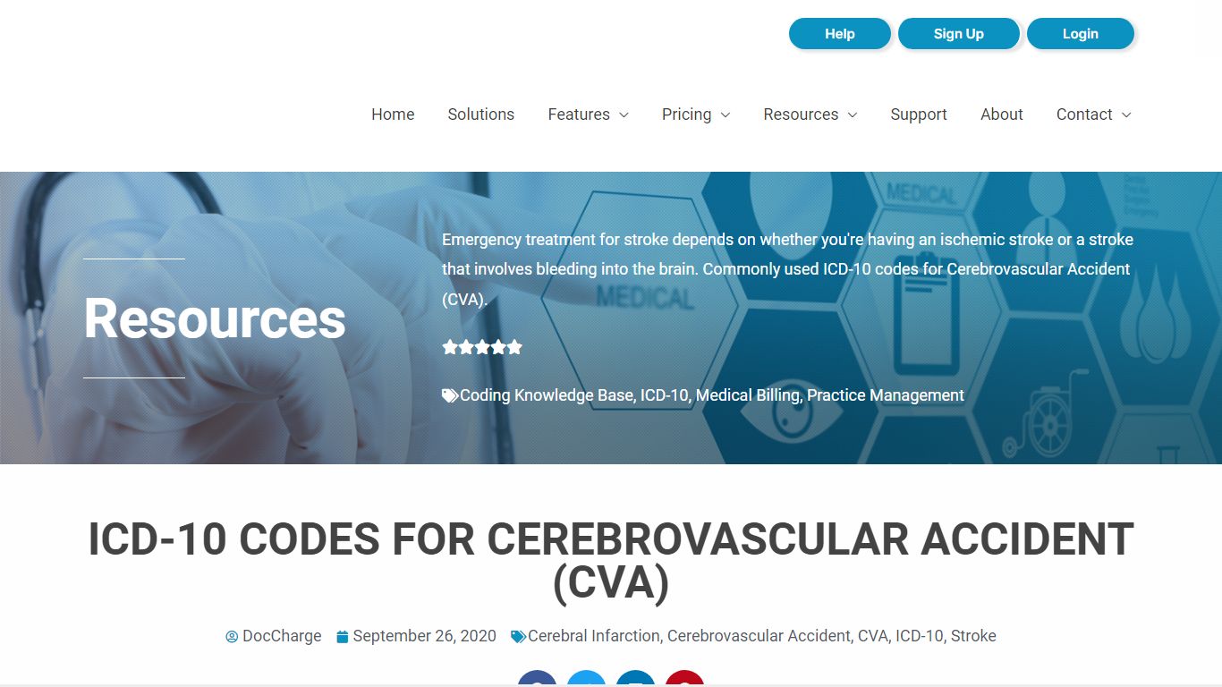 ICD-10 Codes for Cerebrovascular Accident (CVA) - DocCharge